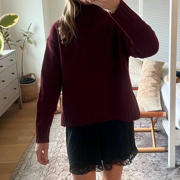 Zara Womens Maroon Boxy Sweater - XS - Picture 3 of 4